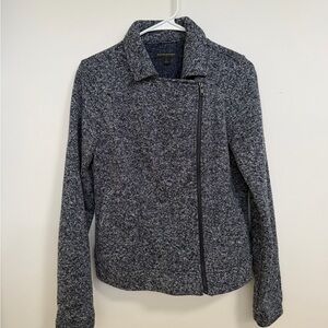 Banana Republic Navy / heather Moto Sweatshirt like Jacket
